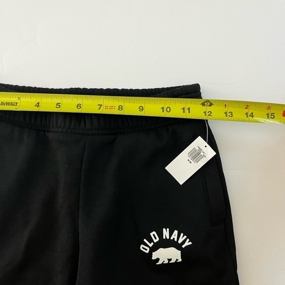 Old Navy Logo Jogger Sweatpants Girls size Medium Black New with Tags - Picture 4 of 6